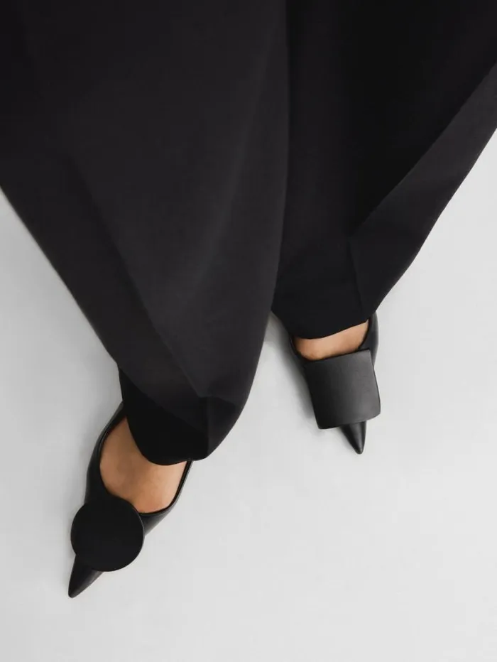JACQUEMUS The Flat Duelo Slingbacks Black Women Shoes