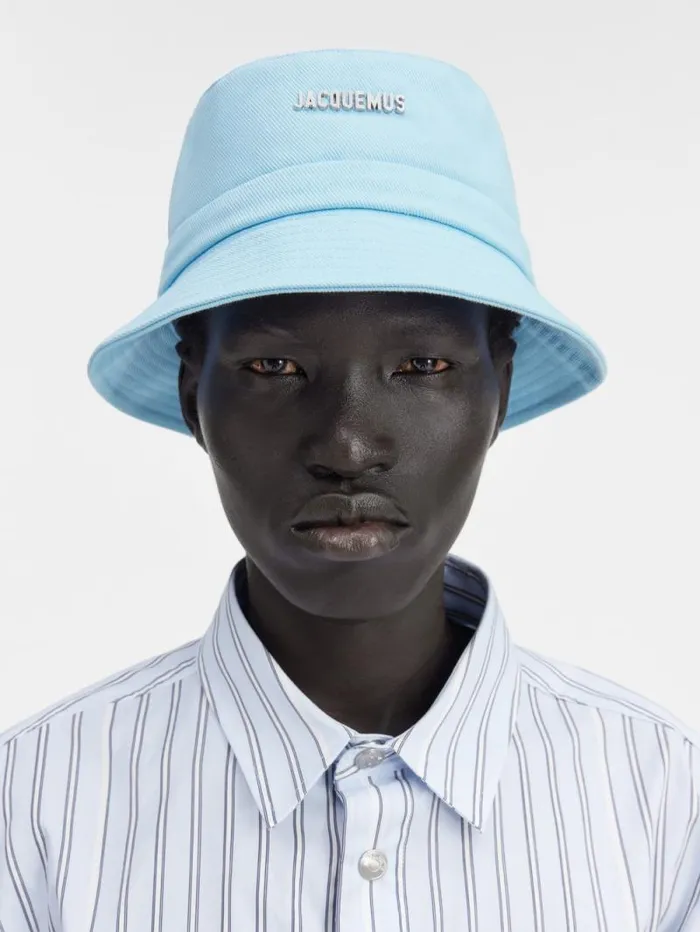 JACQUEMUS The Gadjo Bucket Hat Blue Women Hats JACQUEMUS The Gadjo Bucket Hat Blue Women Hats