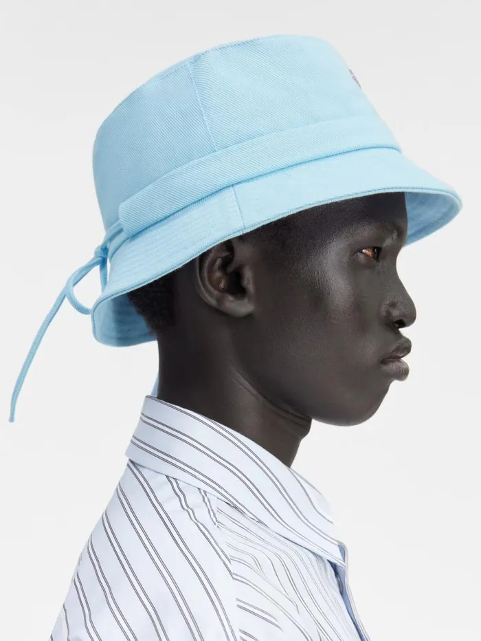 JACQUEMUS The Gadjo Bucket Hat Blue Women Hats JACQUEMUS The Gadjo Bucket Hat Blue Women Hats