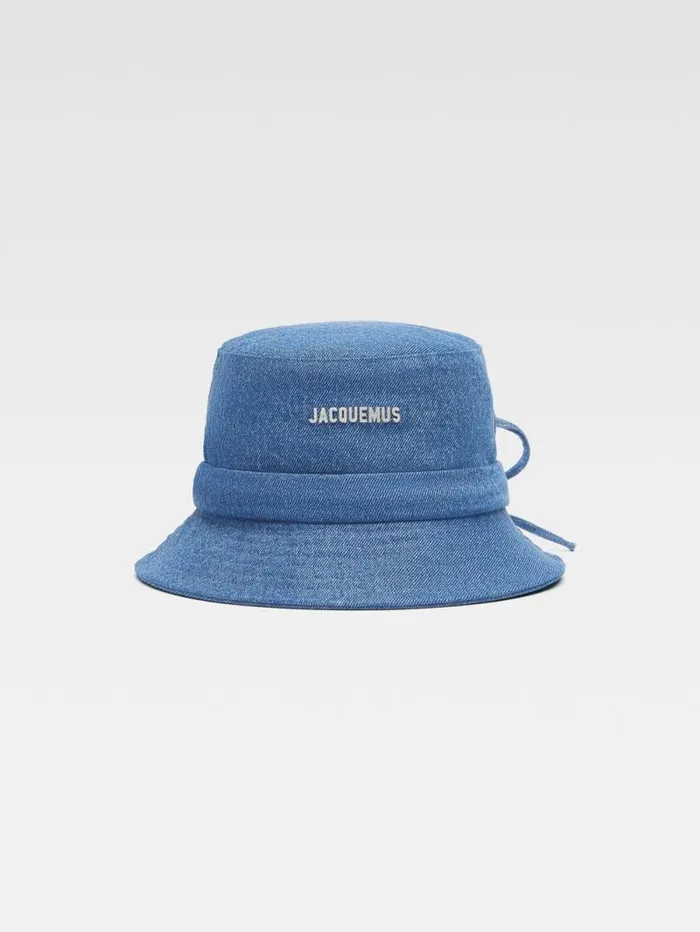 JACQUEMUS The Gadjo Bucket Hat Blue WomenMen Hats