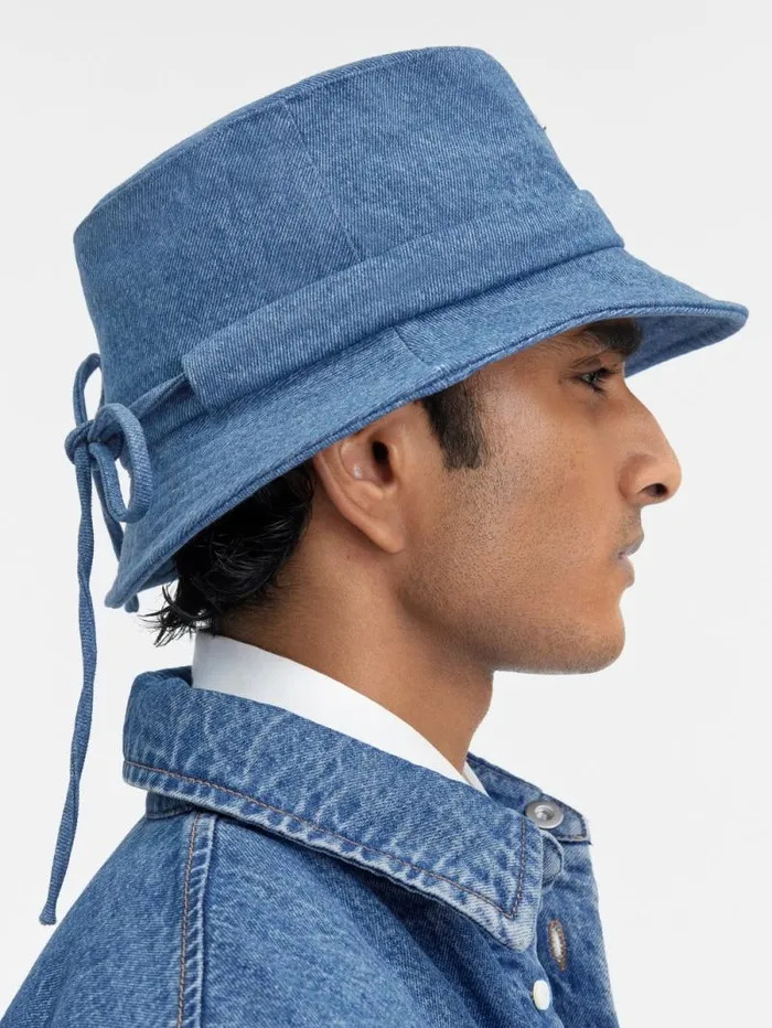 JACQUEMUS The Gadjo Bucket Hat Blue WomenMen Hats JACQUEMUS The Gadjo Bucket Hat Blue WomenMen Hats