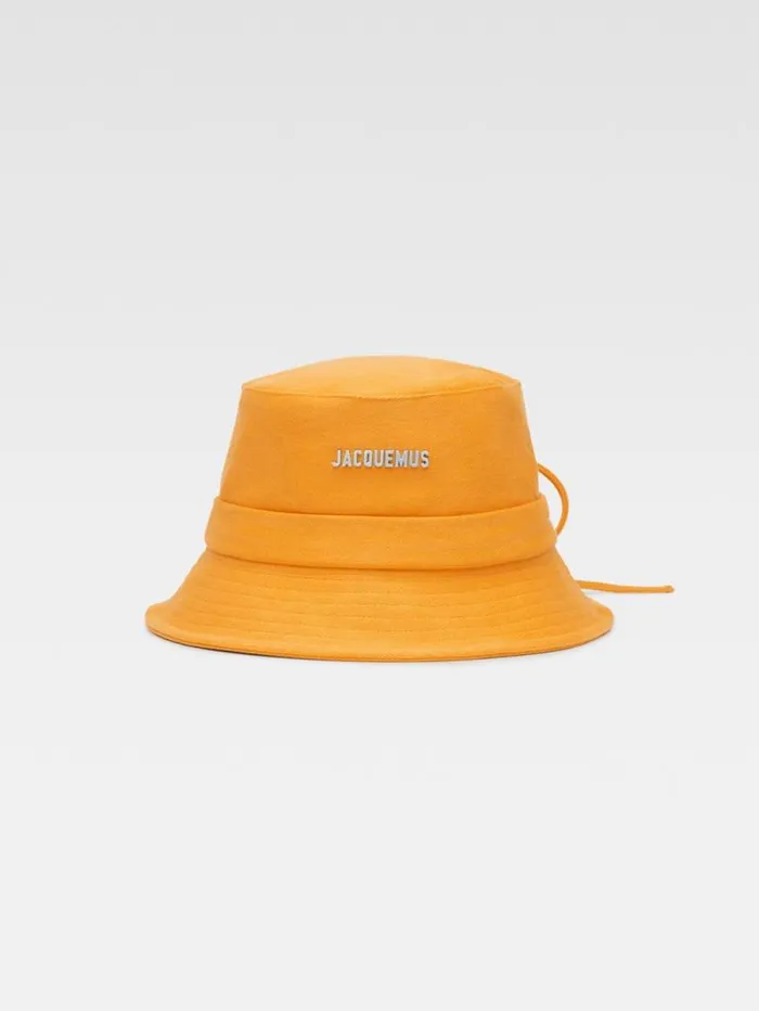 JACQUEMUS The Gadjo Bucket Hat Dark Orange Women Hats