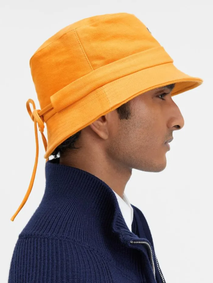 JACQUEMUS The Gadjo Bucket Hat Dark Orange Women Hats JACQUEMUS The Gadjo Bucket Hat Dark Orange Women Hats