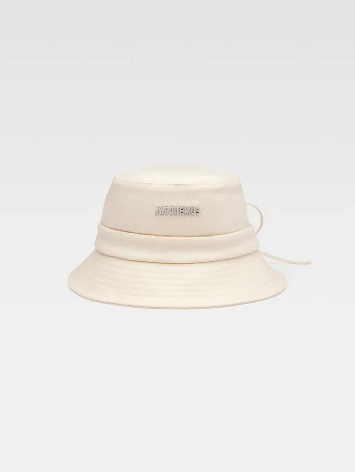 JACQUEMUS The Gadjo Bucket Hat Offwhite WomenMen Hats