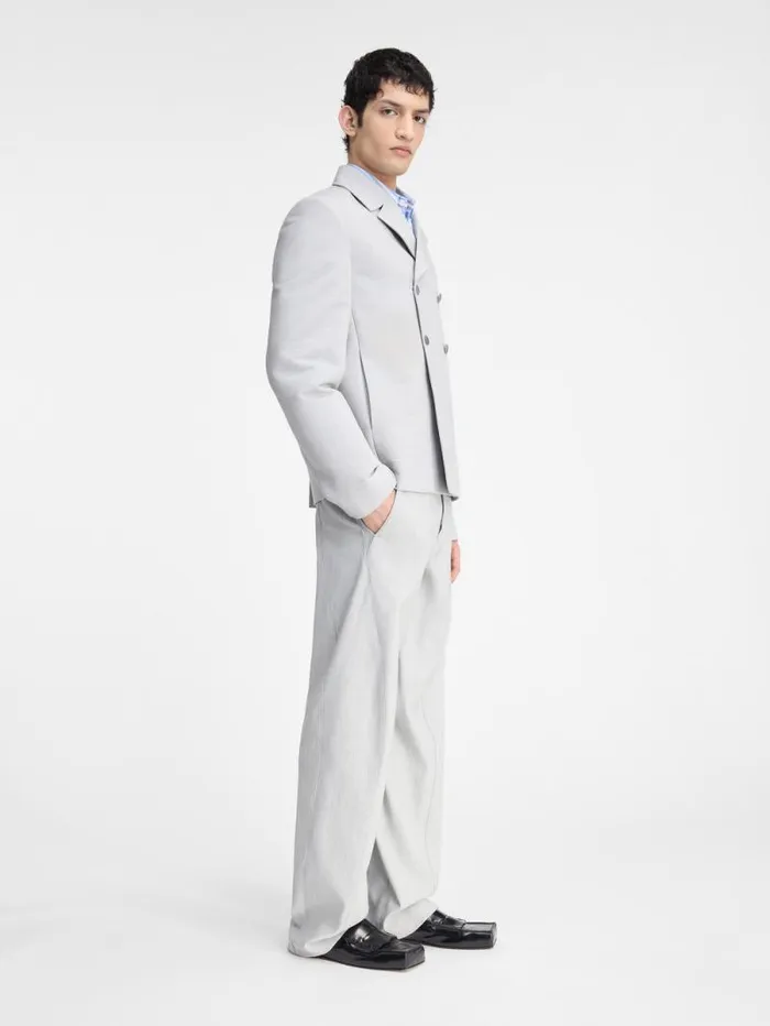 JACQUEMUS The Giacca Jacket Light Grey Men Coats and Jackets