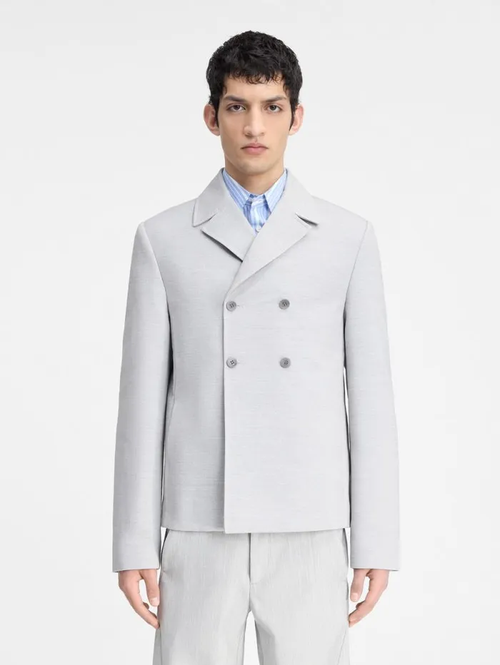 JACQUEMUS The Giacca Jacket Light Grey Men Coats and Jackets