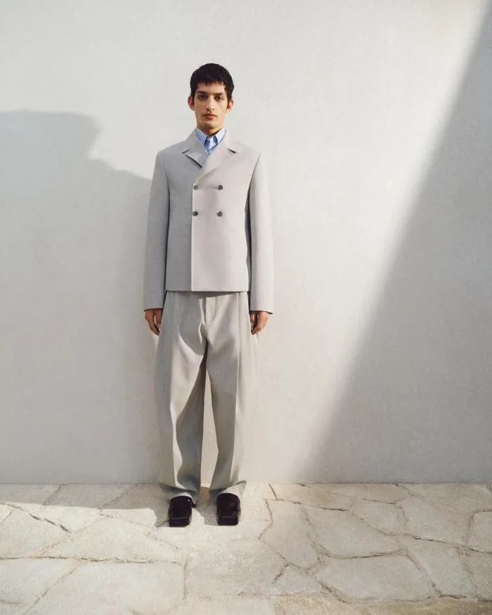 JACQUEMUS The Giacca Jacket Light Grey Men Coats and Jackets
