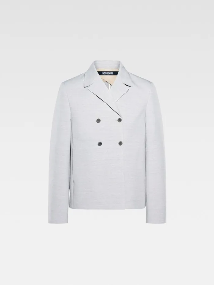 JACQUEMUS The Giacca Jacket Light Grey Men Coats and Jackets