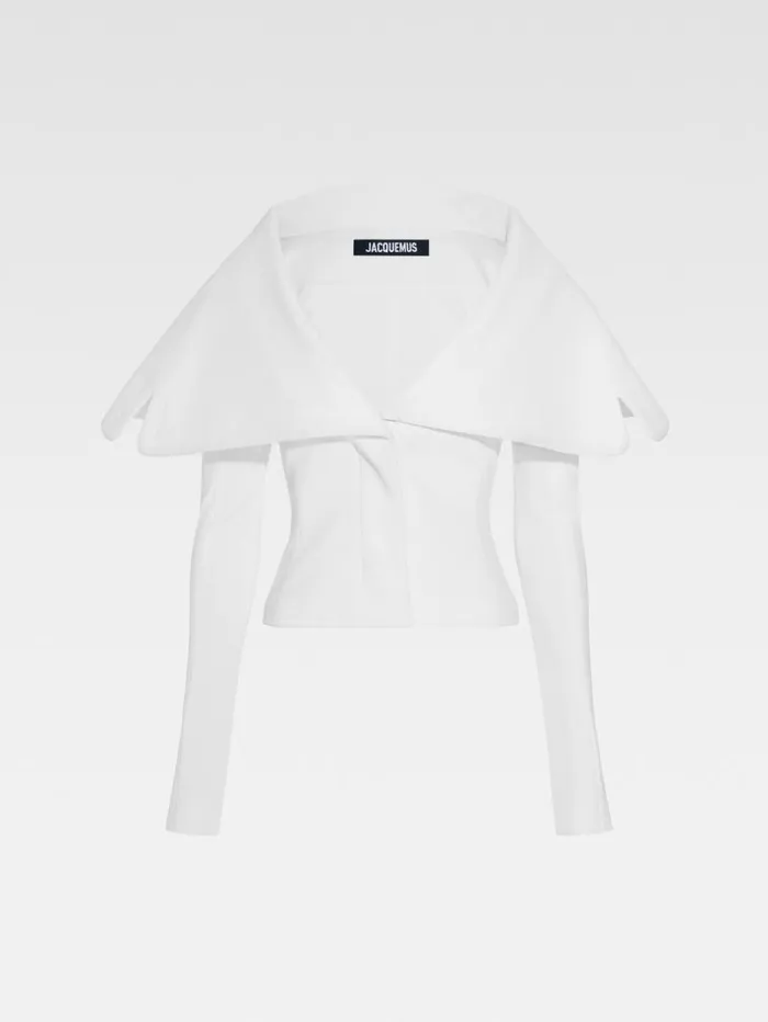 JACQUEMUS The Giacca Jacket White Women Coats and Jackets JACQUEMUS The Giacca Jacket White Women Coats and Jackets