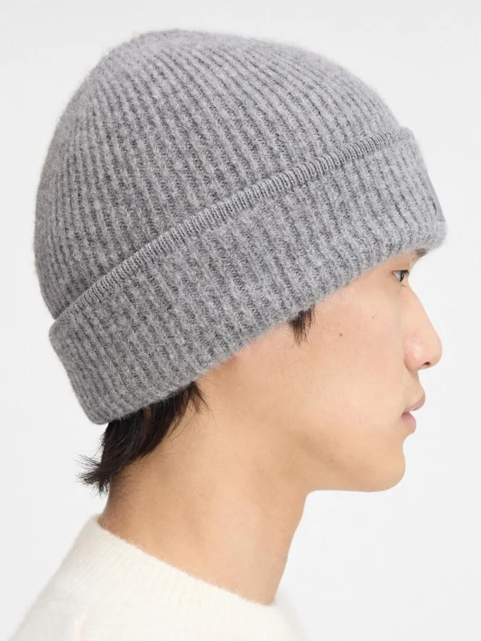 JACQUEMUS The Gros Grain Beanie Dark Grey WomenMen Scarves Beanies and Gloves