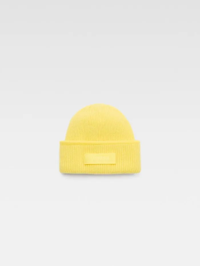 JACQUEMUS The Gros Grain Beanie Yellow WomenMen Scarves Beanies and Gloves