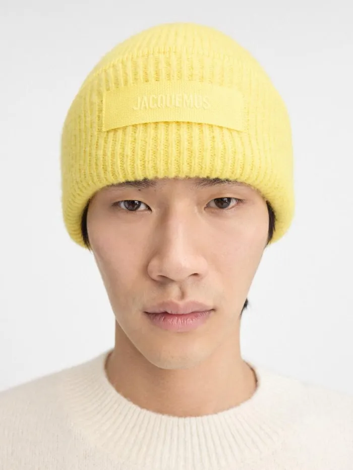 JACQUEMUS The Gros Grain Beanie Yellow WomenMen Scarves Beanies and Gloves JACQUEMUS The Gros Grain Beanie Yellow WomenMen Scarves Beanies and Gloves