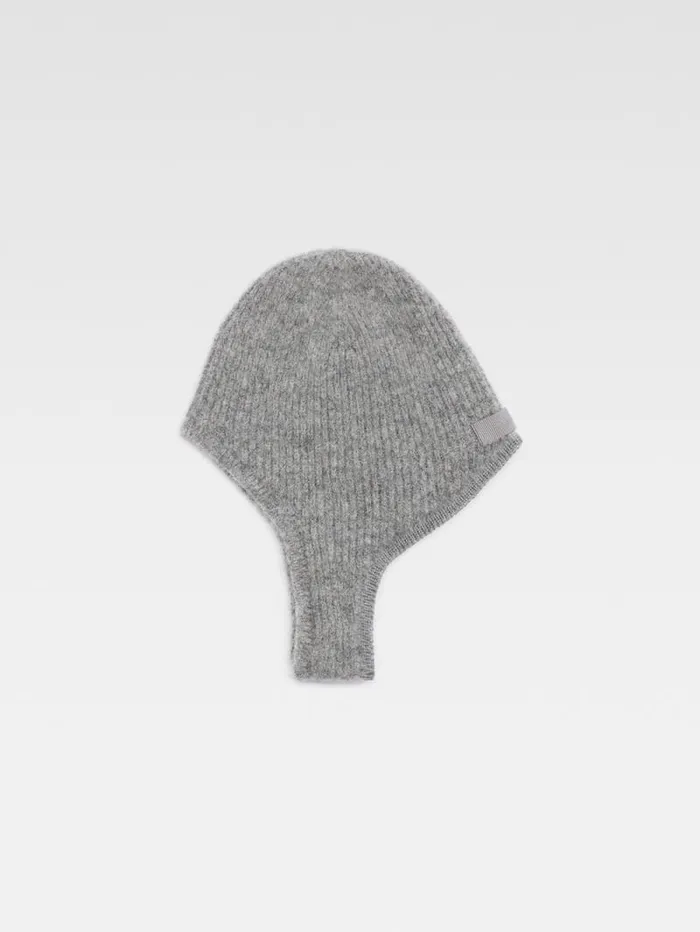 JACQUEMUS The Gros Grain Hood Dark Grey WomenMen Scarves Beanies and Gloves