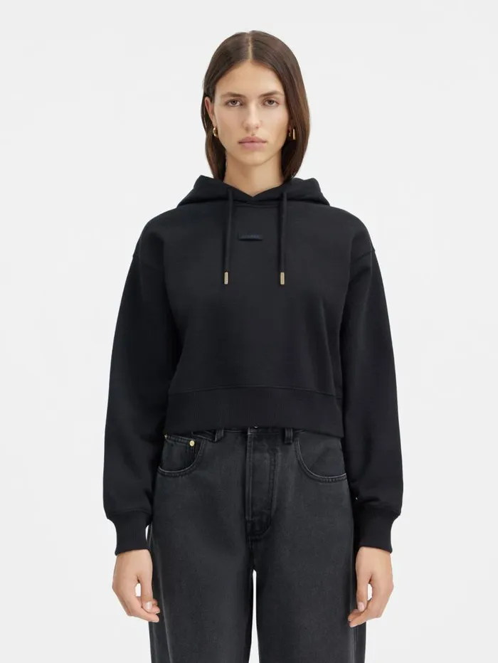 JACQUEMUS The Gros Grain Hoodie Black Women Sweatshirts and Joggings
