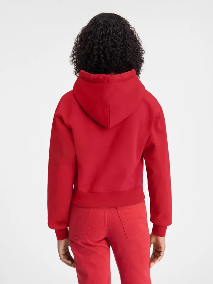JACQUEMUS The Gros Grain Hoodie Dark Red Women Sweatshirts and Joggings