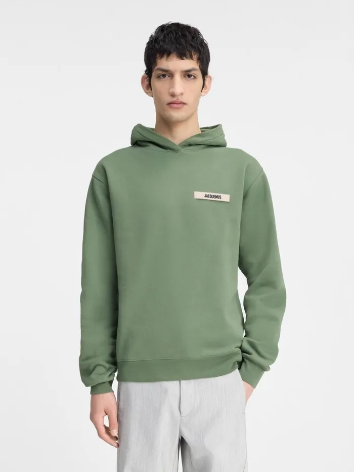 JACQUEMUS The Gros Grain Hoodie Light Green WomenMen Sweatshirts and Joggings
