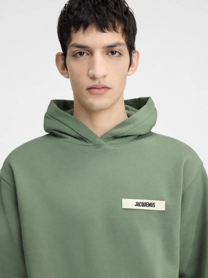 JACQUEMUS The Gros Grain Hoodie Light Green WomenMen Sweatshirts and Joggings JACQUEMUS The Gros Grain Hoodie Light Green WomenMen Sweatshirts and Joggings