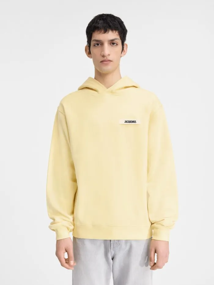 JACQUEMUS The Gros Grain Hoodie Light Yellow WomenMen Sweatshirts and Joggings