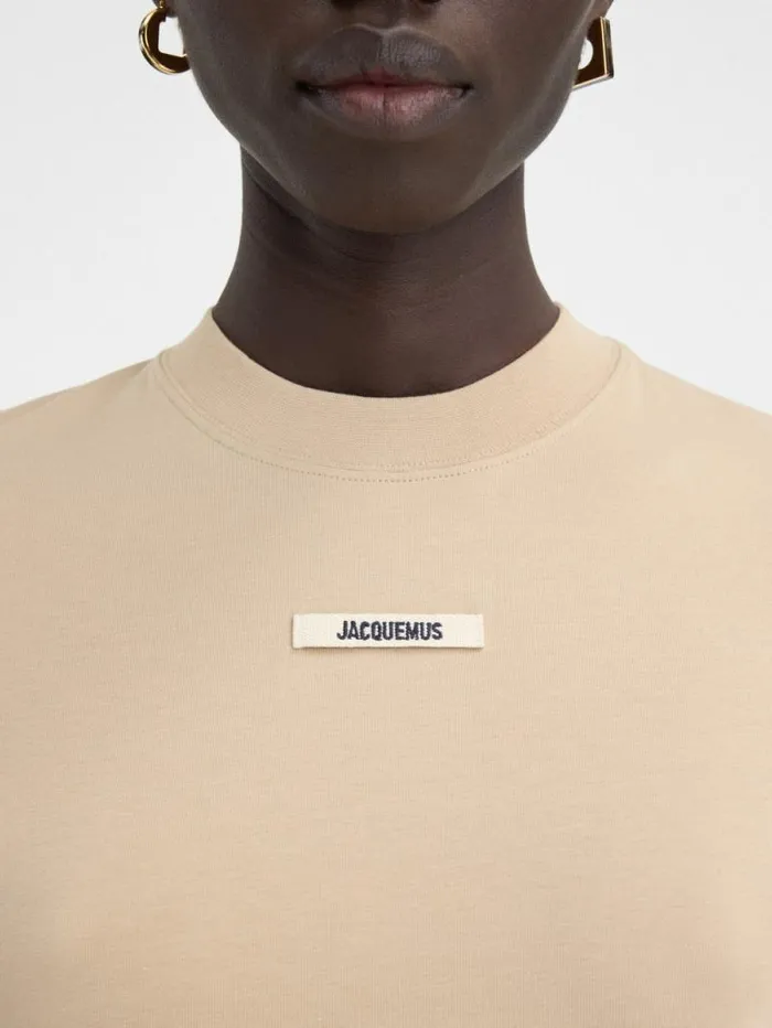 JACQUEMUS The Gros Grain Longsleeve Tshirt Beige Women Tshirts