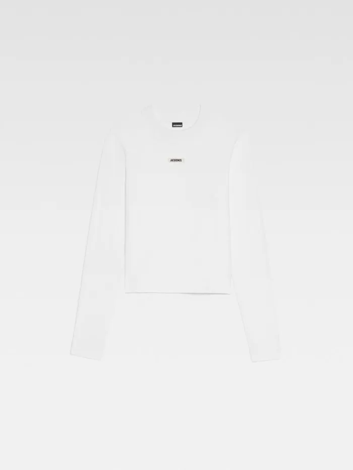 JACQUEMUS The Gros Grain Longsleeve Tshirt White Women Tshirts