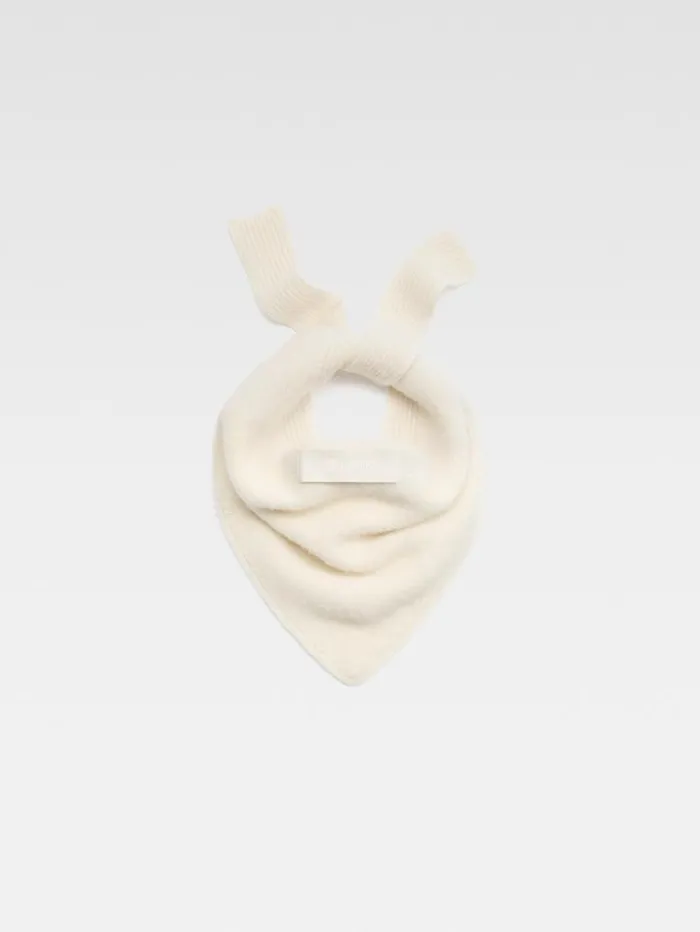 JACQUEMUS The Gros Grain Shawl Offwhite WomenMen Scarves Beanies and Gloves