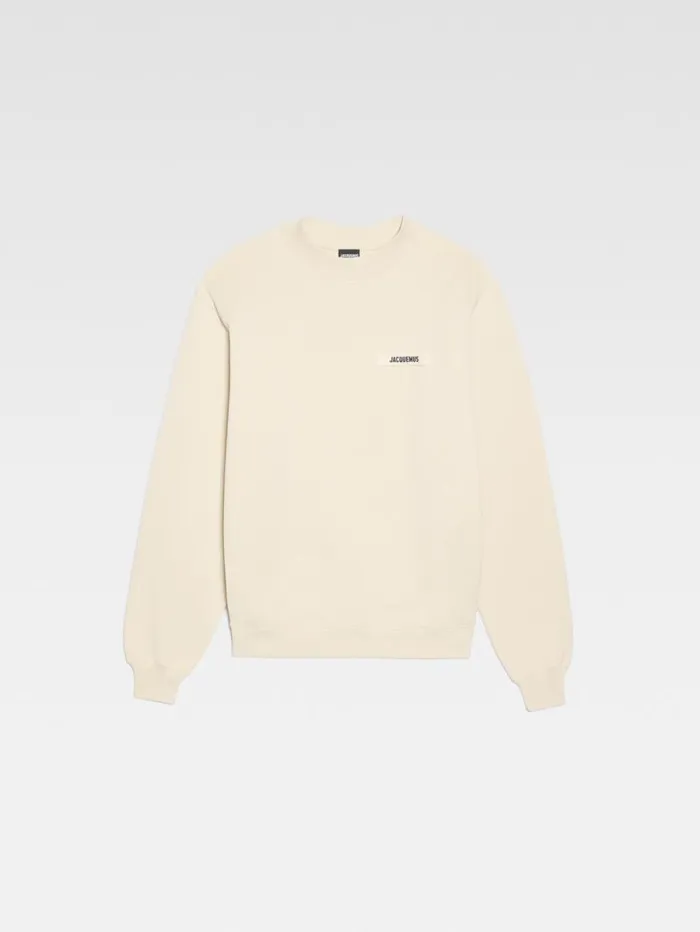 JACQUEMUS The Gros Grain Sweatshirt Beige WomenMen Sweatshirts and Joggings JACQUEMUS The Gros Grain Sweatshirt Beige WomenMen Sweatshirts and Joggings