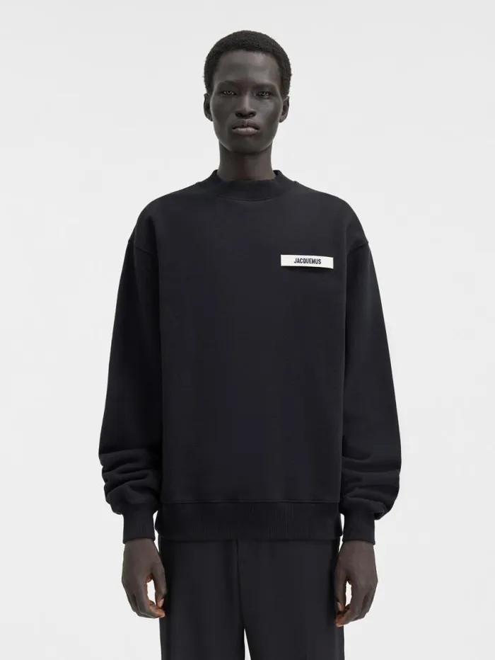 JACQUEMUS The Gros Grain Sweatshirt Black WomenMen Sweatshirts and Joggings