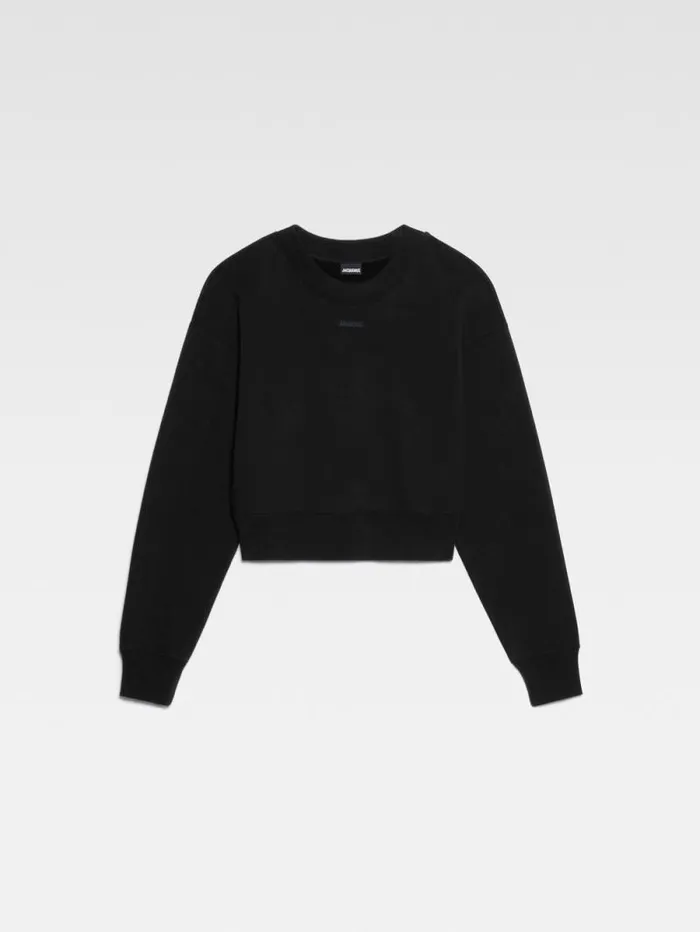 JACQUEMUS The Gros Grain Sweatshirt Black Women Sweatshirts and Joggings