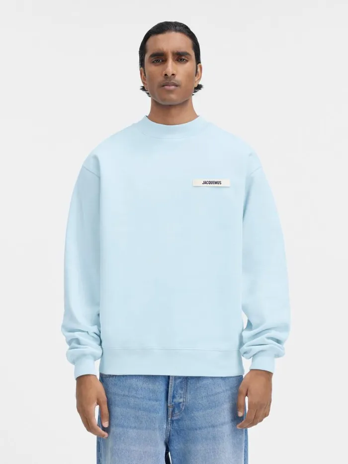 JACQUEMUS The Gros Grain Sweatshirt Light Blue WomenMen Sweatshirts and Joggings