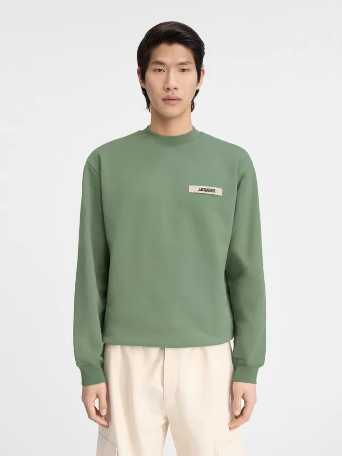 JACQUEMUS The Gros Grain Sweatshirt Light Green WomenMen Sweatshirts and Joggings