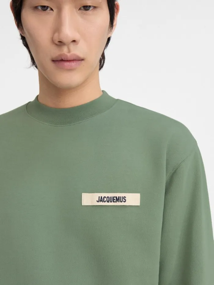 JACQUEMUS The Gros Grain Sweatshirt Light Green WomenMen Sweatshirts and Joggings JACQUEMUS The Gros Grain Sweatshirt Light Green WomenMen Sweatshirts and Joggings