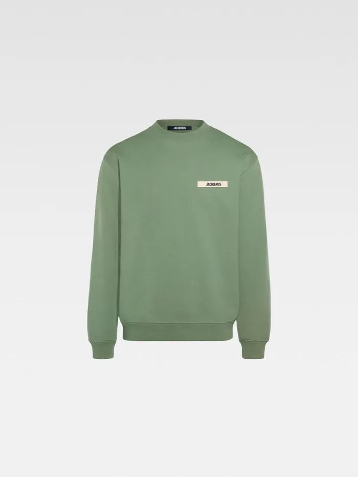 JACQUEMUS The Gros Grain Sweatshirt Light Green WomenMen Sweatshirts and Joggings JACQUEMUS The Gros Grain Sweatshirt Light Green WomenMen Sweatshirts and Joggings