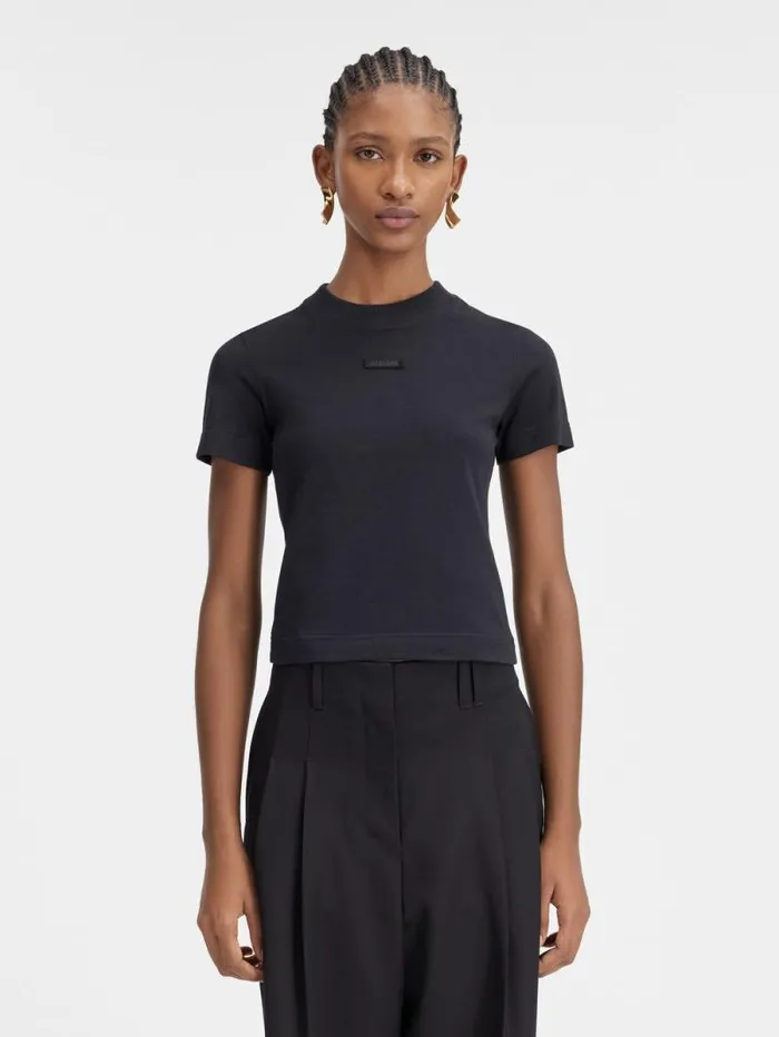 JACQUEMUS The Gros Grain Tshirt Black Women Tshirts