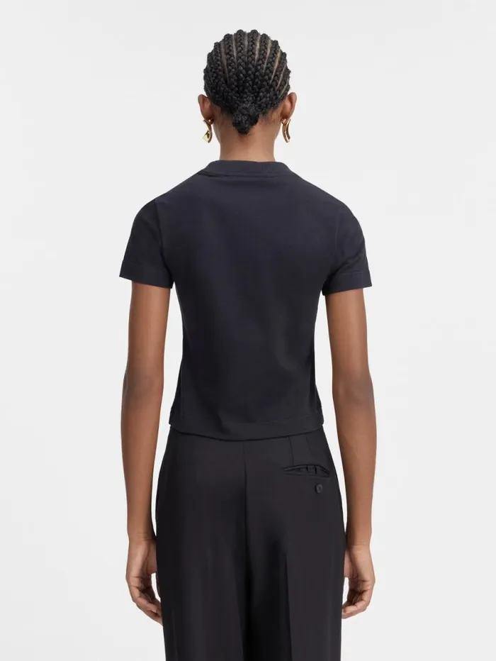 JACQUEMUS The Gros Grain Tshirt Black Women Tshirts JACQUEMUS The Gros Grain Tshirt Black Women Tshirts