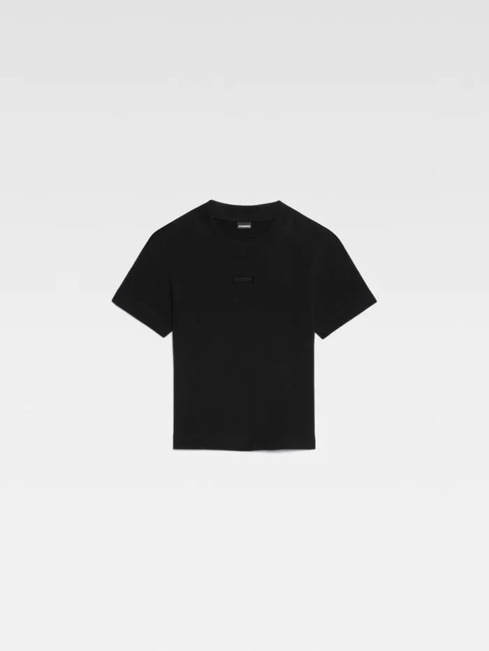 JACQUEMUS The Gros Grain Tshirt Black Women Tshirts JACQUEMUS The Gros Grain Tshirt Black Women Tshirts