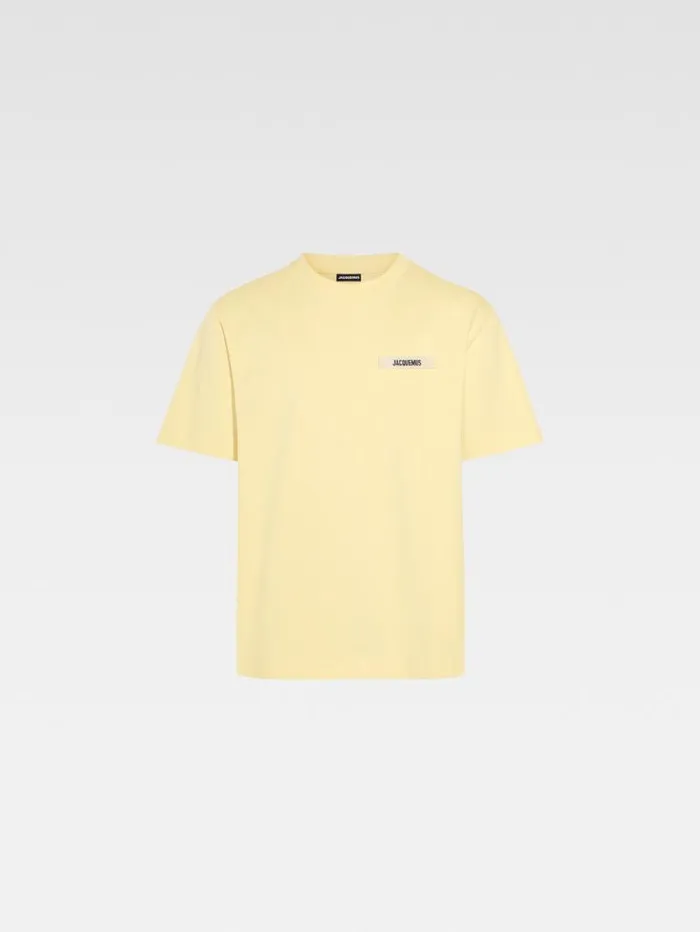 JACQUEMUS The Gros Grain Tshirt Light Yellow WomenMen Tshirts