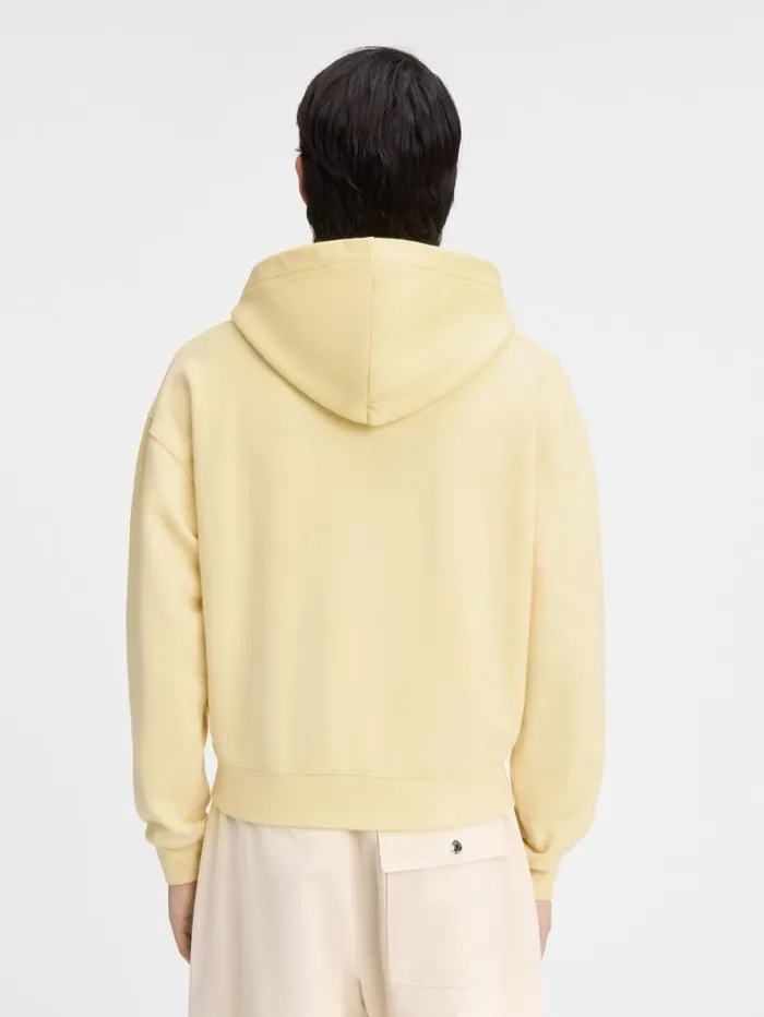 JACQUEMUS The Gros Grain Zipped Hoodie Light Yellow WomenMen Sweatshirts and Joggings JACQUEMUS The Gros Grain Zipped Hoodie Light Yellow WomenMen Sweatshirts and Joggings