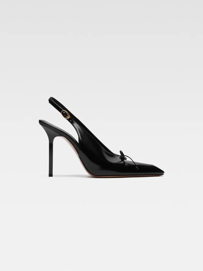 JACQUEMUS The High Cubisto Slingbacks Black Women Shoes