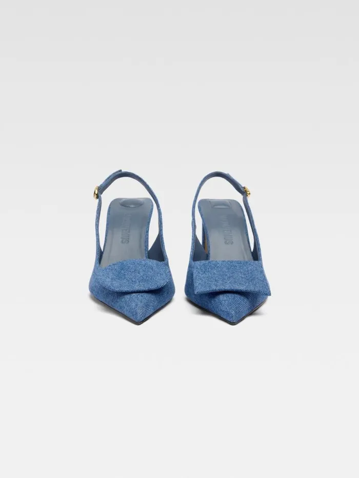 JACQUEMUS The High Duelo Slingbacks Blue Women Shoes