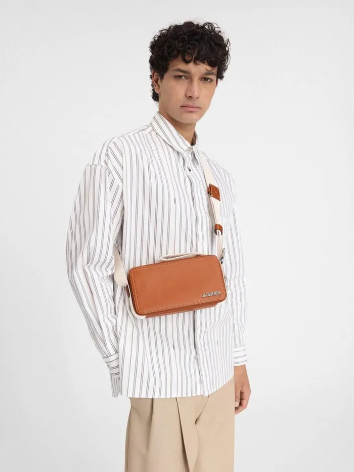 JACQUEMUS The Horizontal Cuerda Light Brown Men Bags JACQUEMUS The Horizontal Cuerda Light Brown Men Bags
