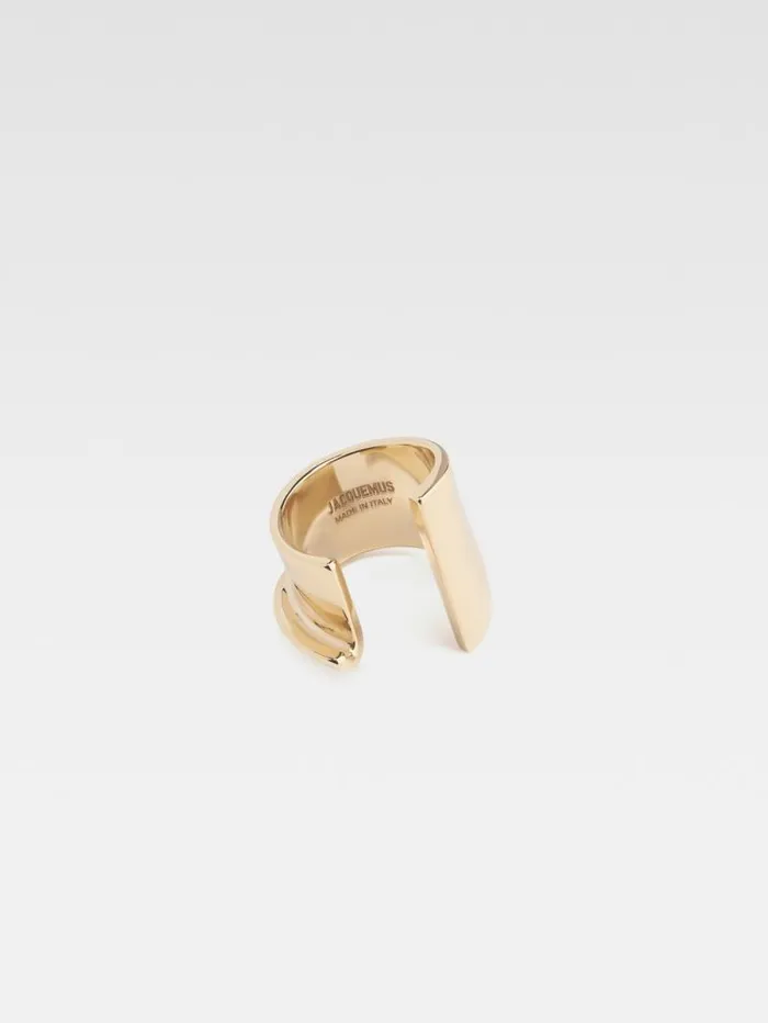 JACQUEMUS The J Ring Light Gold Women Jewellery