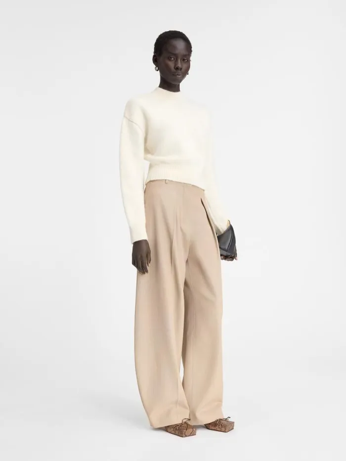 JACQUEMUS The Jacquemus Knit Light Beige Women Knits JACQUEMUS The Jacquemus Knit Light Beige Women Knits