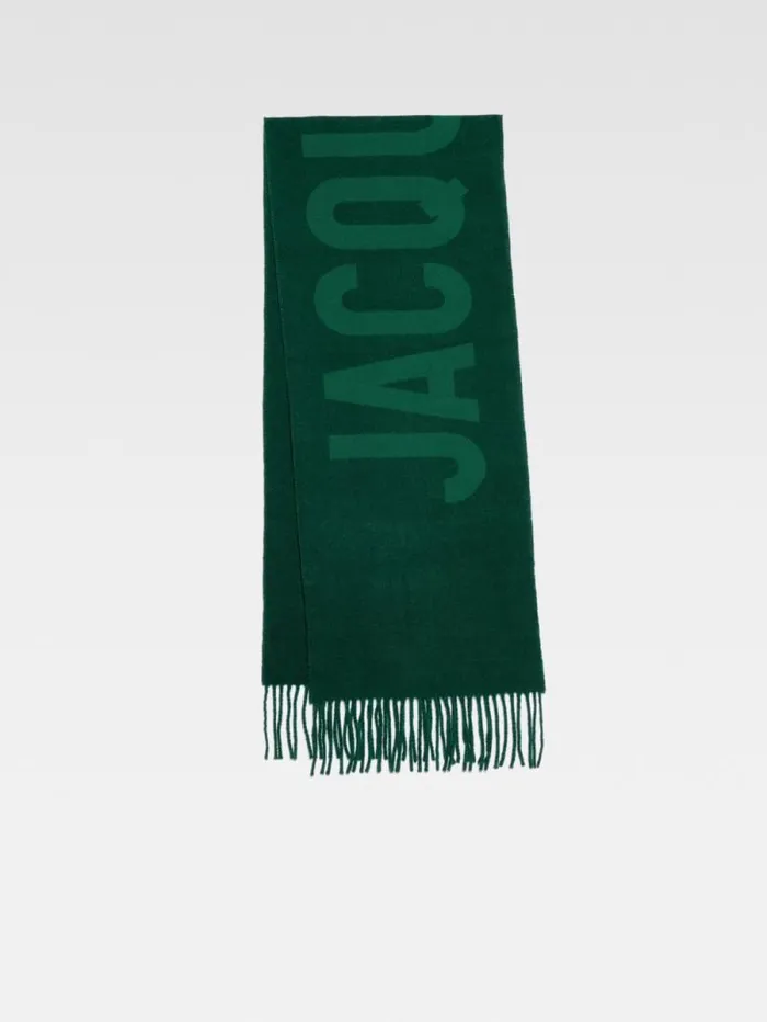 JACQUEMUS The Jacquemus Scarf Dark Green WomenMen Scarves Beanies and Gloves