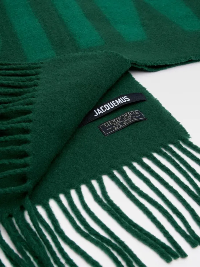 JACQUEMUS The Jacquemus Scarf Dark Green WomenMen Scarves Beanies and Gloves JACQUEMUS The Jacquemus Scarf Dark Green WomenMen Scarves Beanies and Gloves