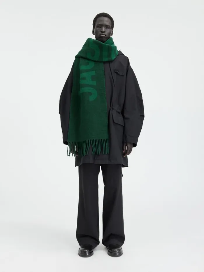 JACQUEMUS The Jacquemus Scarf Dark Green WomenMen Scarves Beanies and Gloves JACQUEMUS The Jacquemus Scarf Dark Green WomenMen Scarves Beanies and Gloves