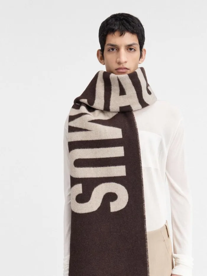JACQUEMUS The Jacquemus Scarf Multi Brown WomenMen Scarves Beanies and Gloves