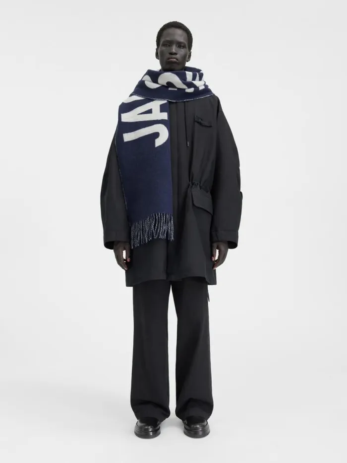 JACQUEMUS The Jacquemus Scarf Navy WomenMen Scarves Beanies and Gloves JACQUEMUS The Jacquemus Scarf Navy WomenMen Scarves Beanies and Gloves