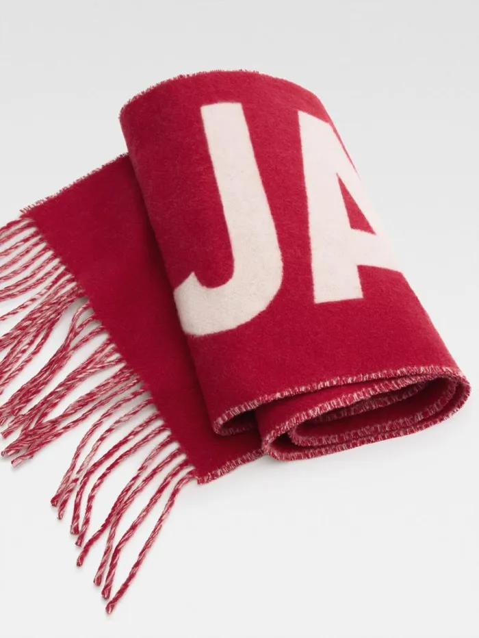 JACQUEMUS The Jacquemus Scarf Red WomenMen Scarves Beanies and Gloves