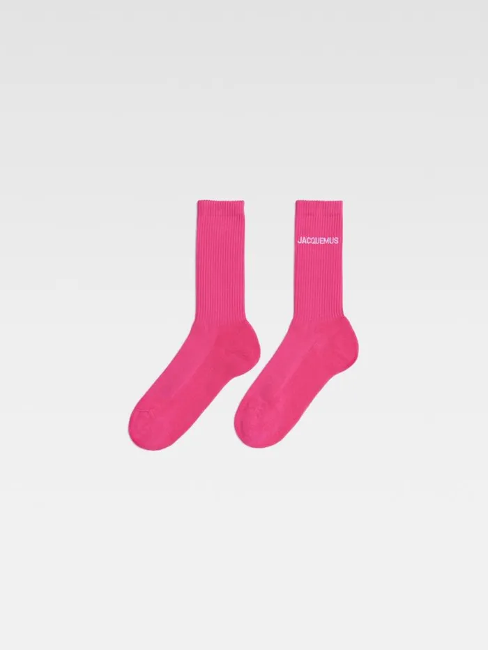 JACQUEMUS The Jacquemus Socks Dark Pink WomenMen Textile Accessories