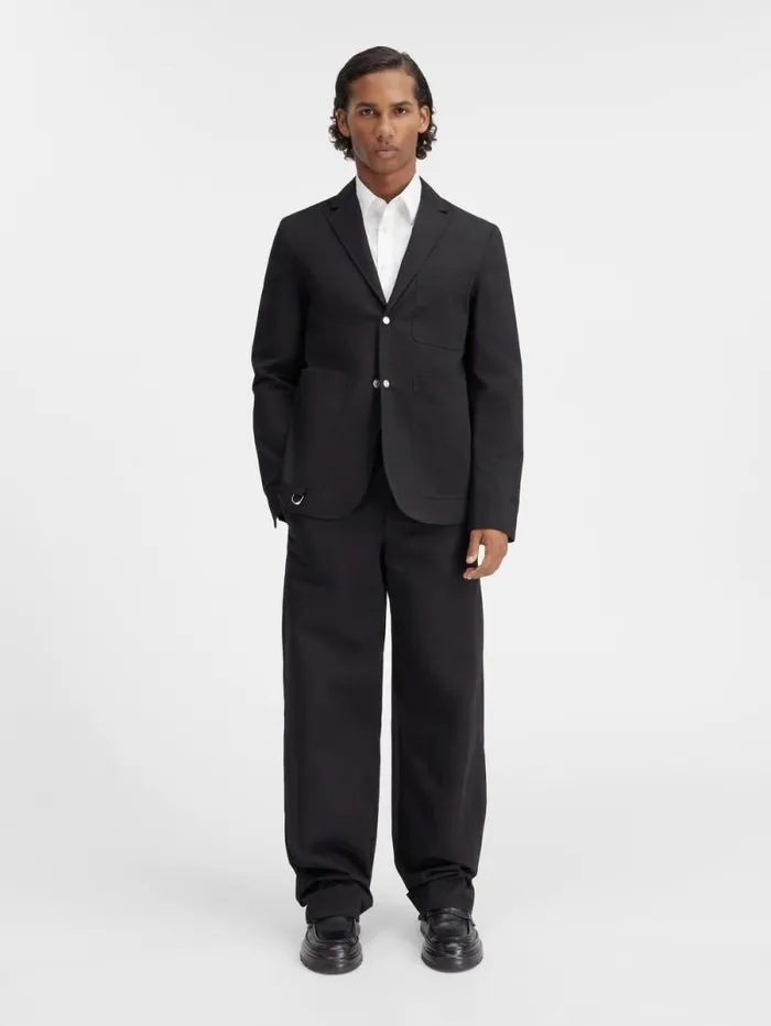 JACQUEMUS The Jean Jacket Black Men Coats and Jackets